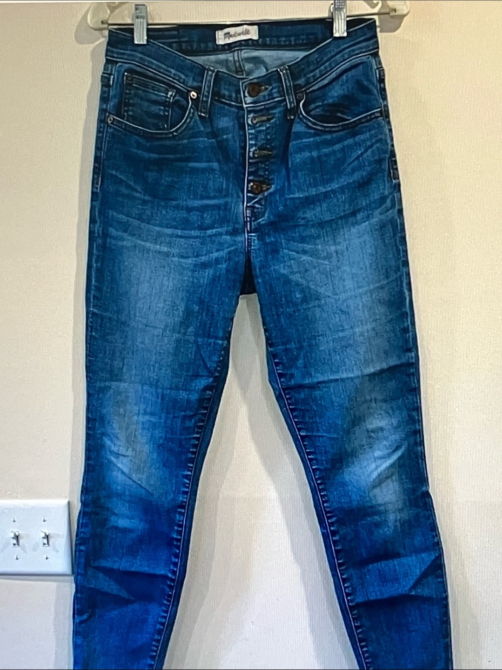 Madewell Women's Straight Leg Jeans in Dark Blue Wash